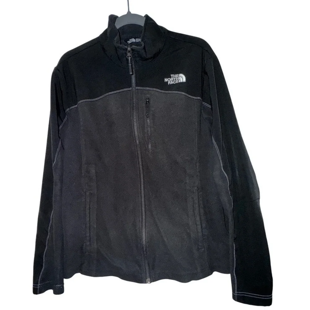 The North Face Mens Fleece Medium Jacket Full Zip‎ Black Outdoor Ski